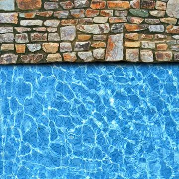 Irregular stone pavement with pool edge background irregular stone pavemen... 스톡 사진