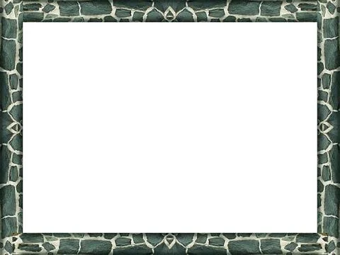 Irregular stones borders frame Stock Illustration