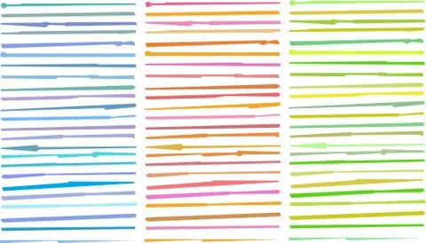 Irregular stripe lines pattern over white in blue green and pink Illustrazione stock