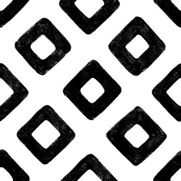 Irregular textured diamond seamless pattern. Stock Illustration