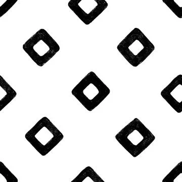 Irregular textured diamond seamless pattern. Stock Illustration