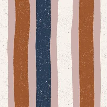 Irregular textured hand drawn stripe. Seamless pattern. Stock Illustration