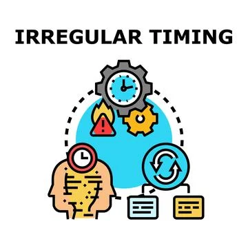 Irregular timing concept for business process management Stock Illustration
