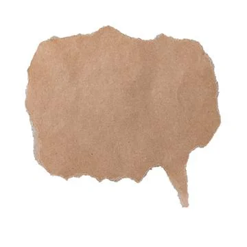 Irregular torn kraft paper shape Stock Photos