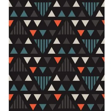 Irregular triangles seamless pattern Stock Illustration