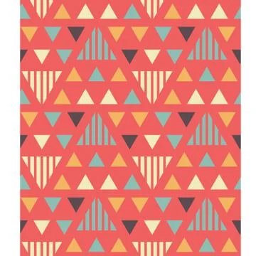 Irregular triangles seamless pattern Stock Illustration