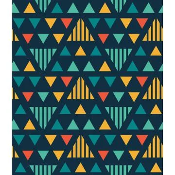 Irregular triangles seamless pattern Stock Illustration