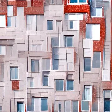 Irregular Urban Building Abstract Background Art Illustration Wallpaper Stock Illustration