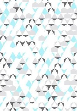 Irregular vector colorful abstract geometric pattern with triangles and hexagons Stock Illustration