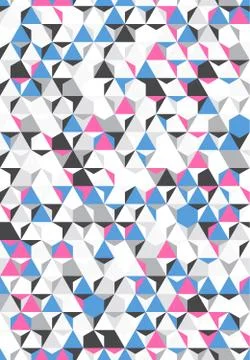 Irregular vector colorful abstract geometric pattern with triangles and hexagons Illustrazione stock