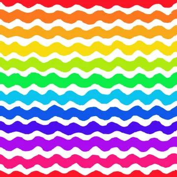 Irregular Wave Rainbow Pattern Stock Illustration