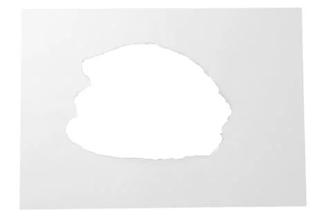 Irregular white paper cutout shape Stock Photos