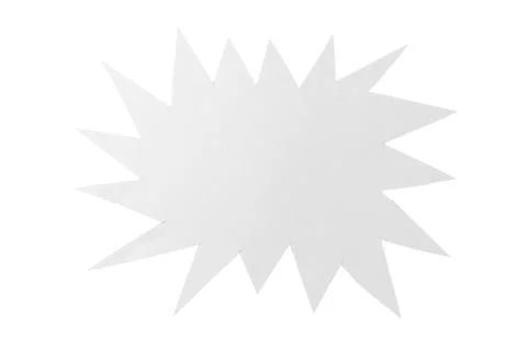 Irregular white paper explosion shape Stock Photos