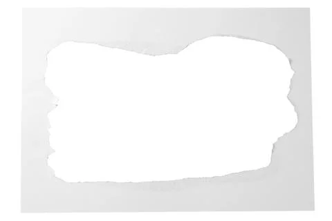 Irregular white torn paper shape isolated Stock Photos