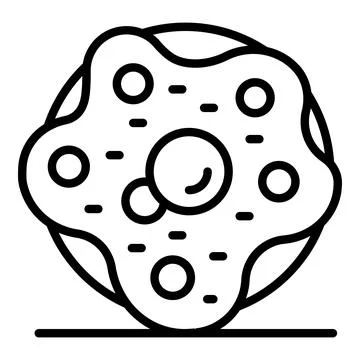 Irregularly shaped cell with nucleus and organelles exhibiting cellular act.. Stock Illustration