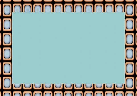 Irregularly structured decorative rectangular illustrated frame Stock Photos