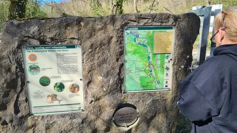 At the Irrel Waterfalls in the Eifel Stock Photos