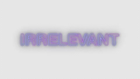 Irrelevant neon effects, text animation on transparent background Vidéo 303616575