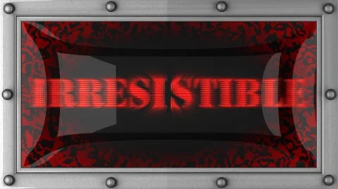 Irresistible on led Stock Footage 8759843