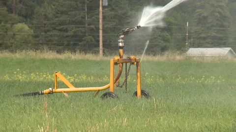 Irrigating Crops in Oregon When Summer Rains Fail Stock Footage 54714510