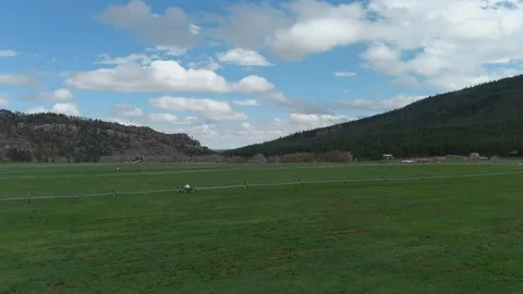 Irrigating fields in the Beulah Valley Stock Footage 153607106