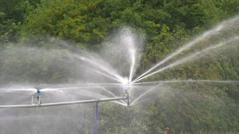 Irrigation - boom sprinkler 스톡 동영상 139969408
