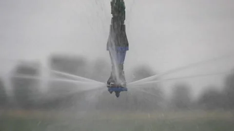 Irrigation - boom sprinkler 스톡 동영상 140384292
