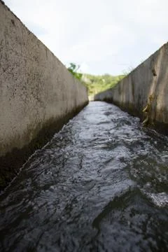Irrigation canal-4 Stock Photos