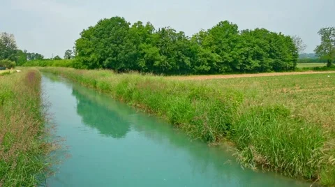 Irrigation canal Stock Footage 64086024
