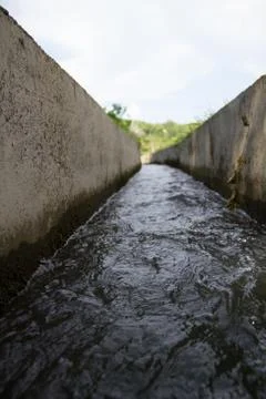 Irrigation canal Stock Photos