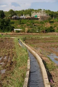 Irrigation canal Stock Photos