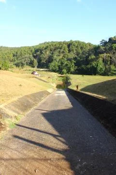 Irrigation canal system Stock Photos