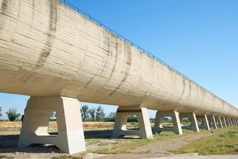 Irrigation canal view Stock Photos