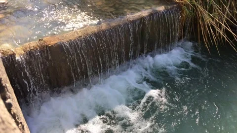 Irrigation canal with water Stock Footage 334934322