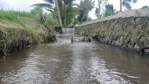 Irrigation channel Video stock 218892043