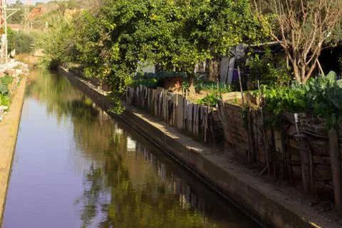 Irrigation channel Stock Photos