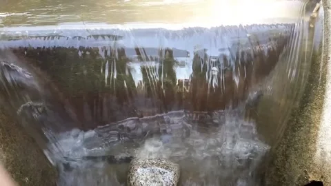 Irrigation ditch in Almaty Stock Footage 133221713