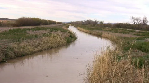 Irrigation Ditch Stock Footage 69900
