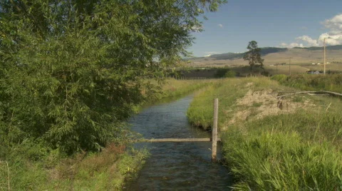 Irrigation ditch Stock Footage 876040