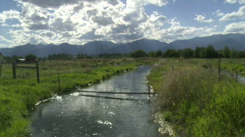 Irrigation ditch Stock Footage 876066