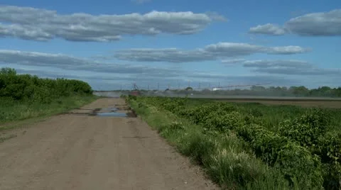 Irrigation on farm Stock Footage 11444864