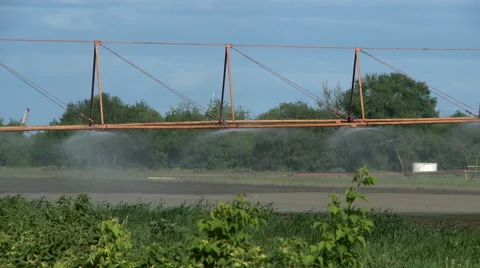 Irrigation on farm Stock Footage 44346328