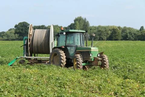 Irrigation Hose Drum. Stock Photos