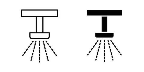 Irrigation icon in black and white. vector icon pack for websites Stock Illustration
