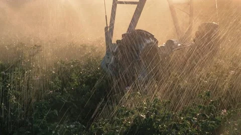 Irrigation machine Stock Footage 140283373