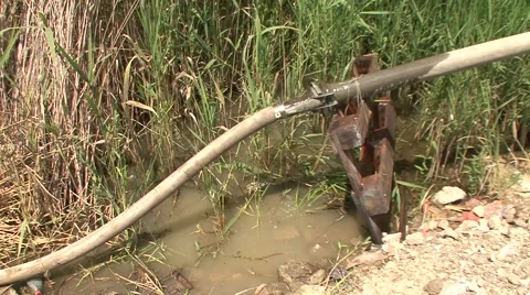 Irrigation pipe closeup Stock Footage 41133338