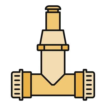 Irrigation pipe filter valve system icon vector Stock Illustration