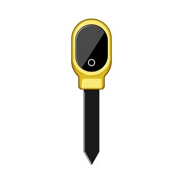 Irrigation soil moisture sensor cartoon vector illustration Stock Illustration