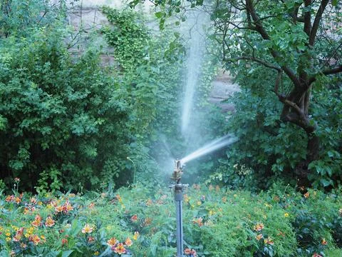 Irrigation sprinkler device Stock Photos
