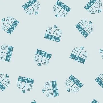 Irrigation system agri tech glyph seamless pattern 스톡 일러스트
